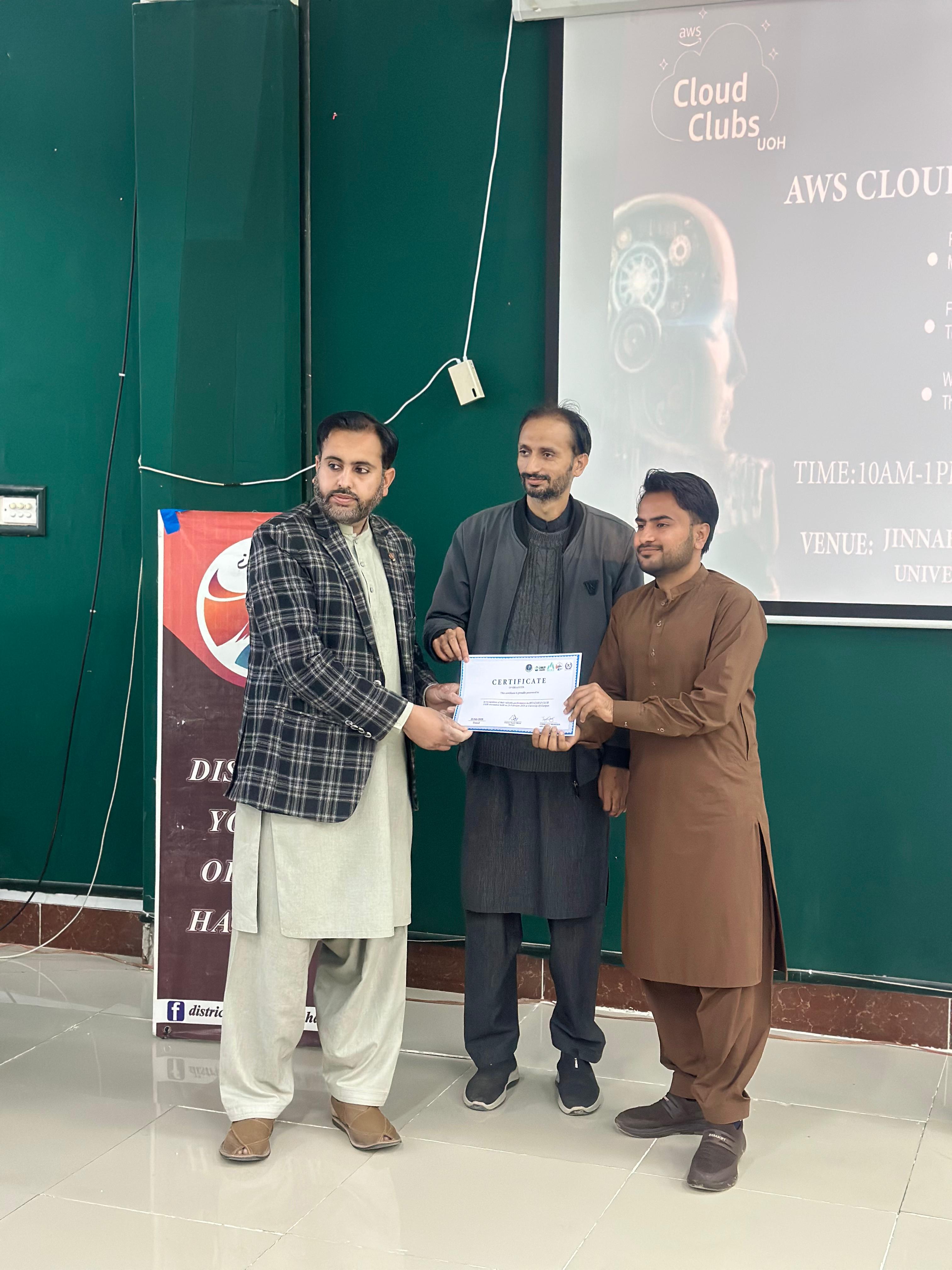 Certificate By AWS To Our Team Member